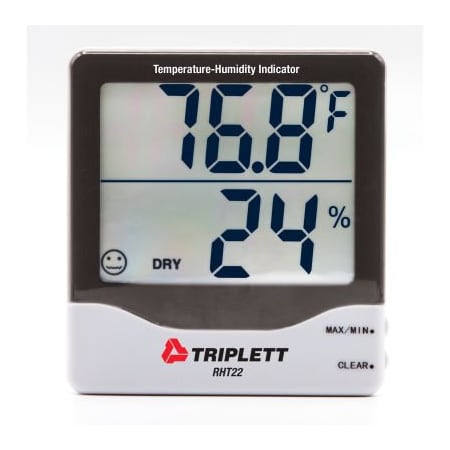 Jewell Instruments Paper Triplett Humidity & Temperature Indicator, 10 to 99%RH, 32 to 122F RHT22